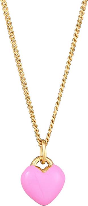 Elli Herz (925 Sterling Silber vergoldet, No Stein, Emaille, 40 cm)