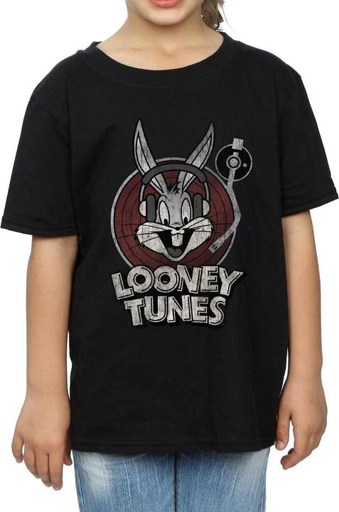 Actual product image Looney Tunes Girls Bugs Bunny Circle Logo Cotton T-Shirt (152, 158)