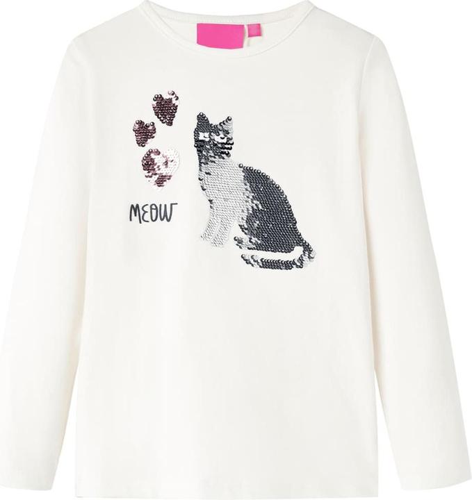 VidaXL Children's long-sleeved shirt ecru 140,Material: 95 % cotton. 5 (140)