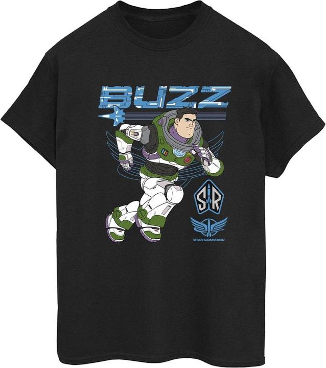 Actual product image Disney Womens/Ladies Lightyear Buzz Run To Action Cotton Boyfriend T-Shirt (XL)