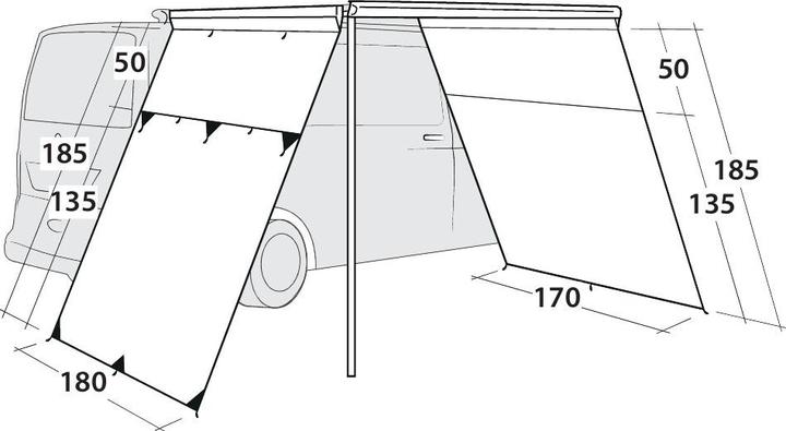 Produktbild Frankana Outwell Seitenteil Fallcrest Side Panel Set180 x 185 cm (Vorzelt, 1.10 kg, 1 Person)