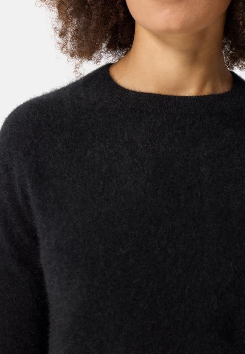 Produktbild Cash-Mere Brushed Kaschmir Rundhals Pullover mit Seitenschlitzen (XS)