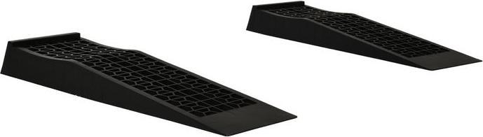 Actual product image Swisshandel24 2 Drive-on ramp, sleeper ramp, kerb ramp, rubber ramps, PP, black, 70 x 20 x 8 cm