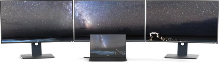 Actual product image LINQ Connects USB-C -> 1x HDMI, 1x DP, 1x miniDP, 1x VGA, 1x USB-C, 2x USB-A LQ48019 grey (USB-C, 7 Ports)