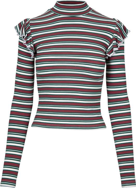Actual product image Urban Classics Ladies Rib Striped Volant Turtleneck L/S (5XL)