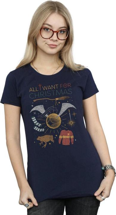 Actual product image Womens/Ladies All I Want For Christmas Cotton T-Shirt (L)