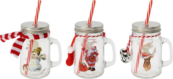 Immagine prodotto Bicchiere natalizio con manico 450ml, 12 pezzi. (0.45 l, 12 x)
