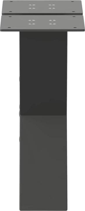Produktbild VidaXL Couchtischbeine X-Form 2 Stk. Anthrazit 30x(30-31) cm Stahl Tischbein