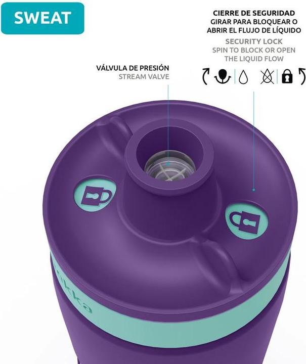 Produktbild Quokka Sweat - Butelka bidon sportowy 680 ml (Aqua Violet) (0.68 l)
