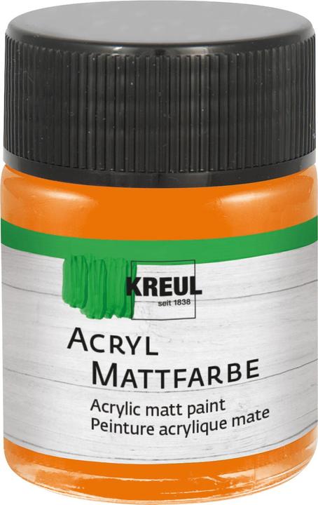 Actual product image Kreul Acrylic matte paint yellow 50ml (Orange, 50 ml)