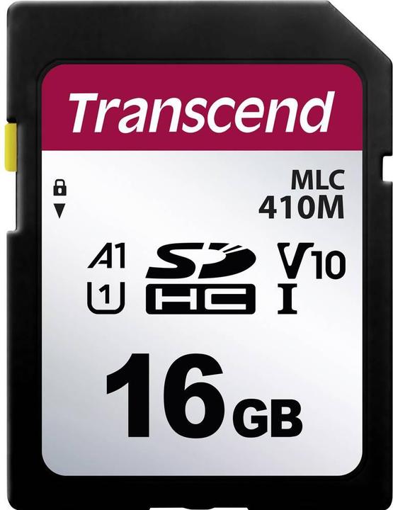 Produktbild Transcend 410M Speicherkarte 16 GB SDHC MLC Klasse 10 (16 GB, SDHC, U1, UHS-I)