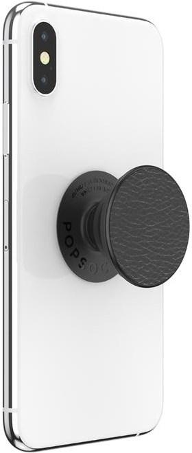 Productafbeelding PopSockets Geborsteld veganistisch leer Zwart (2e generatie, verwisselbaar)