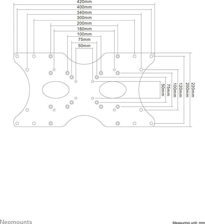Produktbild Neomounts Fpma-Vesa400 (Wand, 52.01")