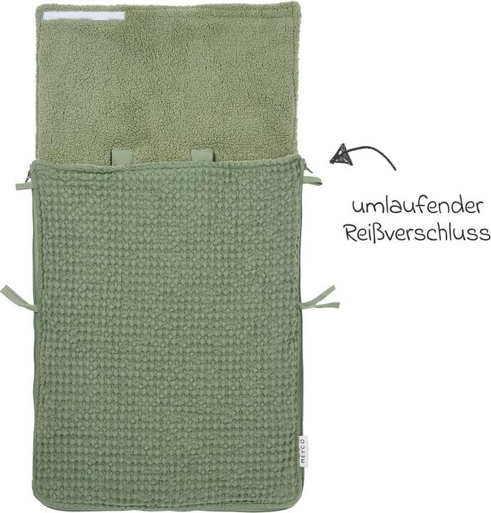 Actual product image Meyco Waffle teddy footmuff