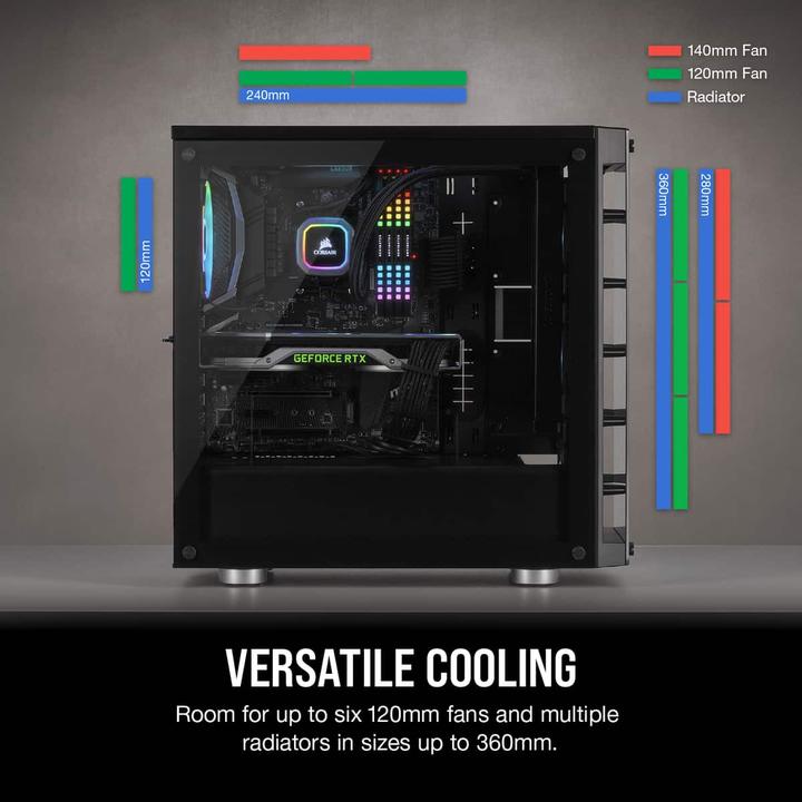 Actual product image Corsair iCUE 465X RGB (mATX, Mini-ITX, ATX)