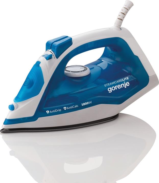 Image du produit Gorenje SIH1800BLT Fer à vapeur, 1800 W, Capacité du réservoir d'eau 250 ml, Vapeur continue 25 g/min (1800 W, 80 g/min)