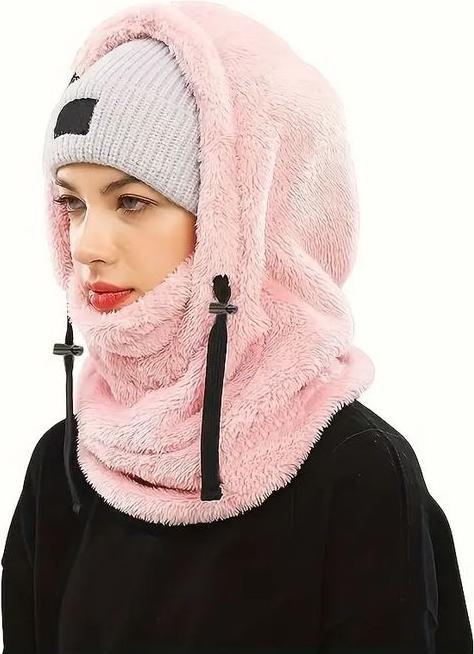 Actual product image Dema Fluffy face protection ski mask balaclava black
