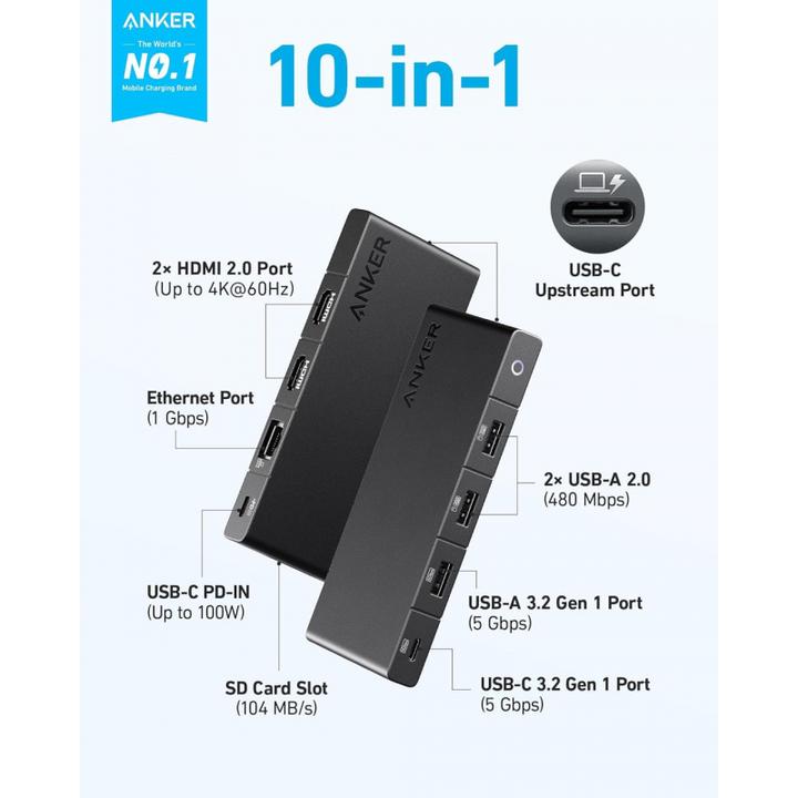 Actual product image Anker 364 (USB-C, 10 Ports)