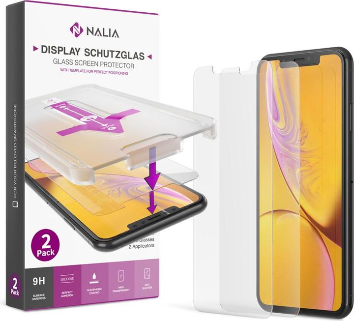 Actual product image Nalia Protective glass & applicator - set (2x) (2 Piece, Apple iPhone 11)