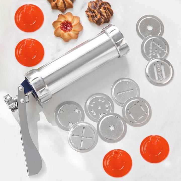 Actual product image InnovaGoods Biscuit dough dispenser and spray gun - 4 nozzles (Biscuit press)