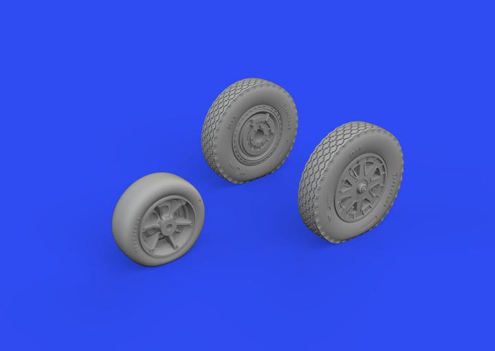 Produktbild Eduard P-39Q wheels PRINT1/72 for ARMA HOBBY