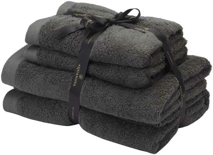 Aquanova Handtuch Rio 4 Stück Dark grey (50 x 100 cm, 67 x 130 cm)