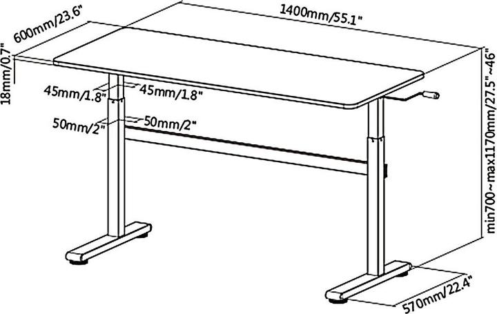 Produktbild Ergo Office Schreibpult (140 x 60 cm)