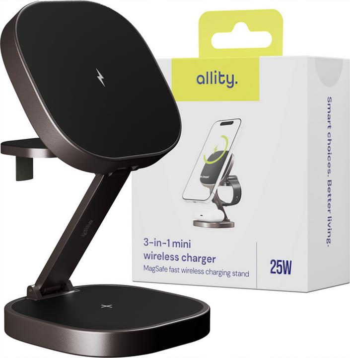 Actual product image Allity AWC-220-25WMS wireless charger 25W graphite 3in1 (25 W)