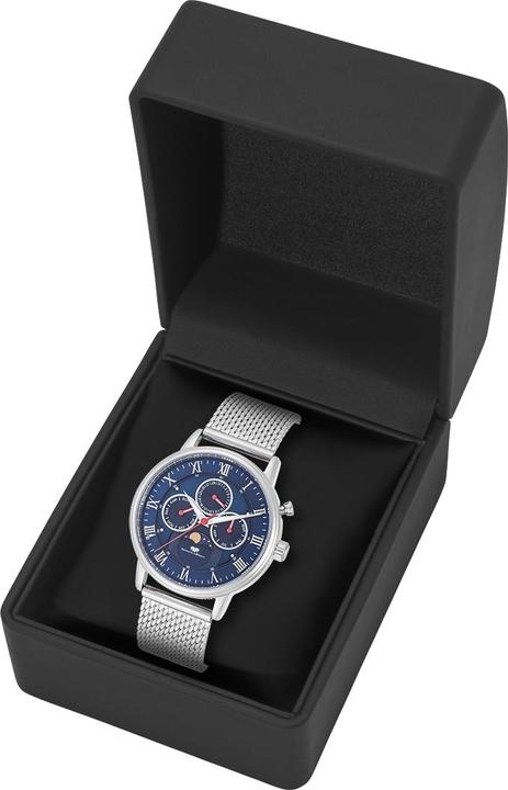 Actual product image Multifunctions Moontime II Stainless Steel Silver - 34104 (Analogue wristwatch, 40 mm)
