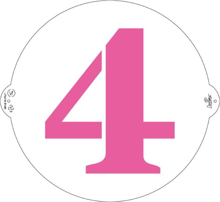 Produktbild Decora Schablone - Zahl 4 (25cm)