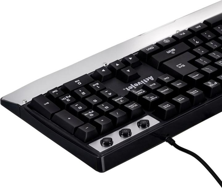 Actual product image Activejet K-3242 Keyboard USB QWERTY US International (US, Cable)