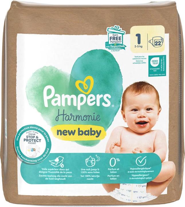 Immagine prodotto Pampers Armonia (Dimensione 1, Pacco trasportabile, 22 Pezzo/i)