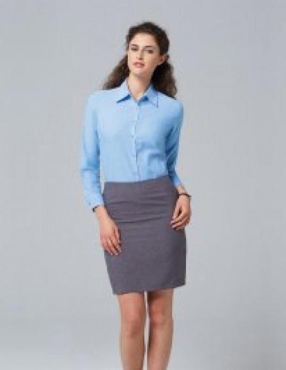 Produktbild Russell Collection Easy Care Oxford Bluse Langarm (5XL)