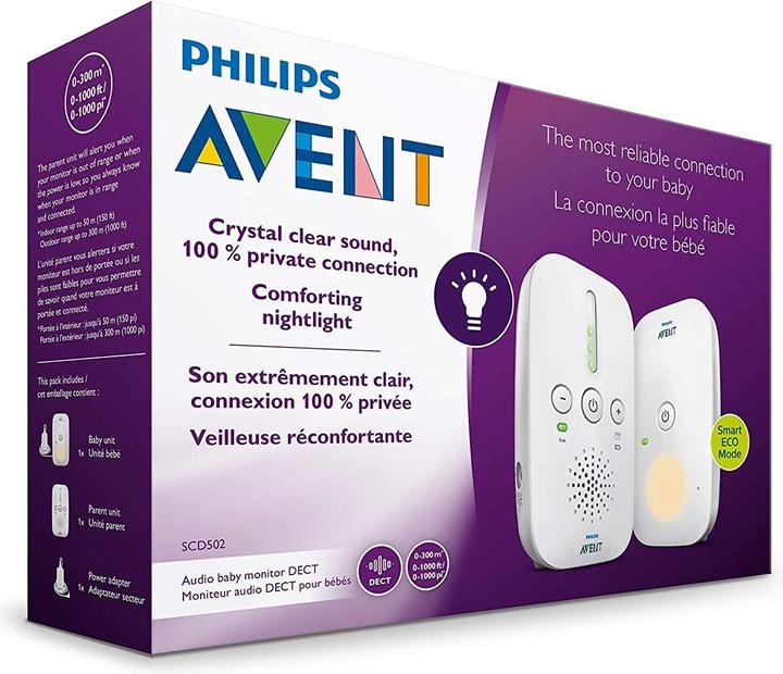 Actual product image Philips Avent Smart Eco Dect SCD501 (Baby Monitor Audio, 300 m)