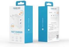 Actual product image Forever TC-06-40CC GaN PD QC charger 2x USB-C 40W white (40 W)