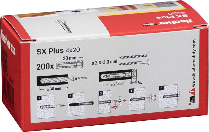 Immagine prodotto Fischer Cheville d'expansion SX plus 4 x 20 (200 pz.)