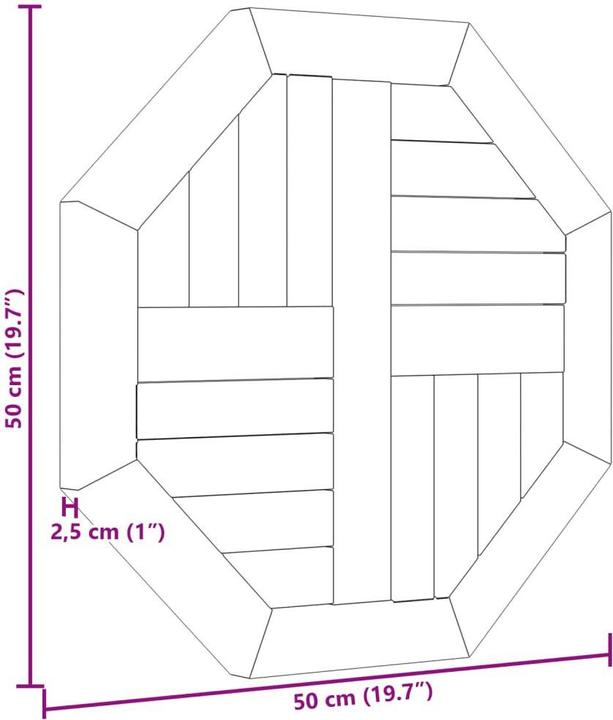 Produktbild VidaXL Takis (50 x 50 x 2,5 cm)