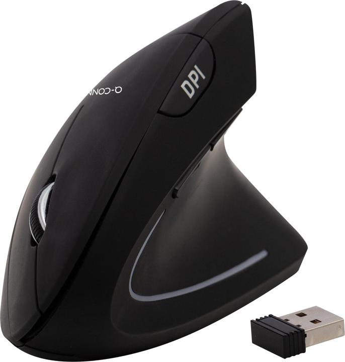 Produktbild Q-Connect Maus ergonomisch schwarz kabellos (Kabellos)
