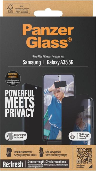 Actual product image PanzerGlass Privacy (1 Piece, Samsung Galaxy A35)