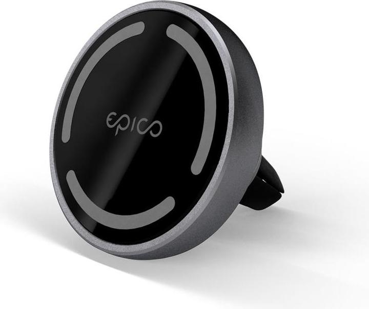 Actual product image Epico Magnetic Wireless Car Charger (MagSafe compatible) 15W/10W/7.5W + 18W QC