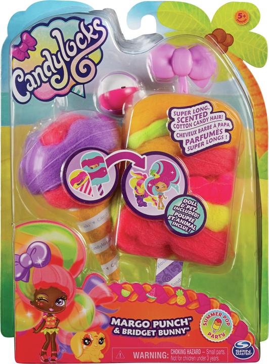 Immagine prodotto Candylocks confezione da 2, bambola da collezione profumata Posie Peach da 7,5 cm e animaletto con