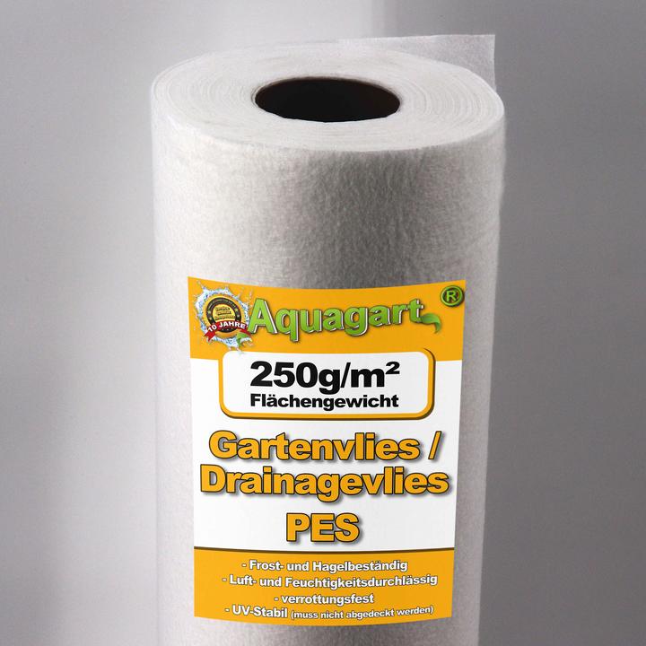 Produktbild Aquagart 40m² Geotextilvlies Gartenvlies Unkrautvlies Teichvlies 250g 1,6m
