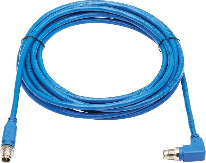 Immagine prodotto Eaton M12 X-Code Cat6 1G UTP CMR-LP Cavo Ethernet ad angolo retto M/M IP68 PoE Blu 5m 16,4 f (UTP, CAT6, 5 m)