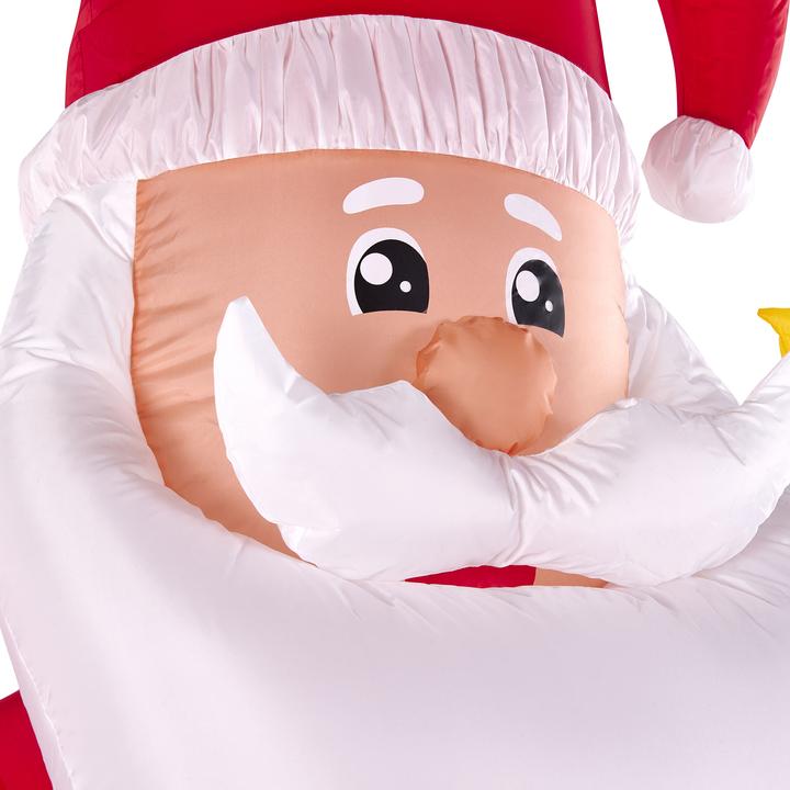 Produktbild Beliani Aufblasbarer Weihnachtsmann mit LED-Beleuchtung rot 225 cm IVALO
