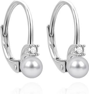 Agato Charming silver earrings with freshwater pearl AGUC3513P-G