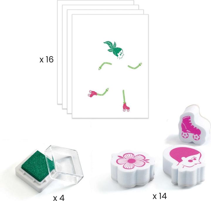 Produktbild Djeco Stempel Blumenmädchen