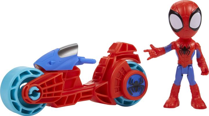 Produktbild Hasbro Spidey and His Amazing Friends Spidey Figur mit Motorrad, Spielzeug für Jungs und Mädchen ab