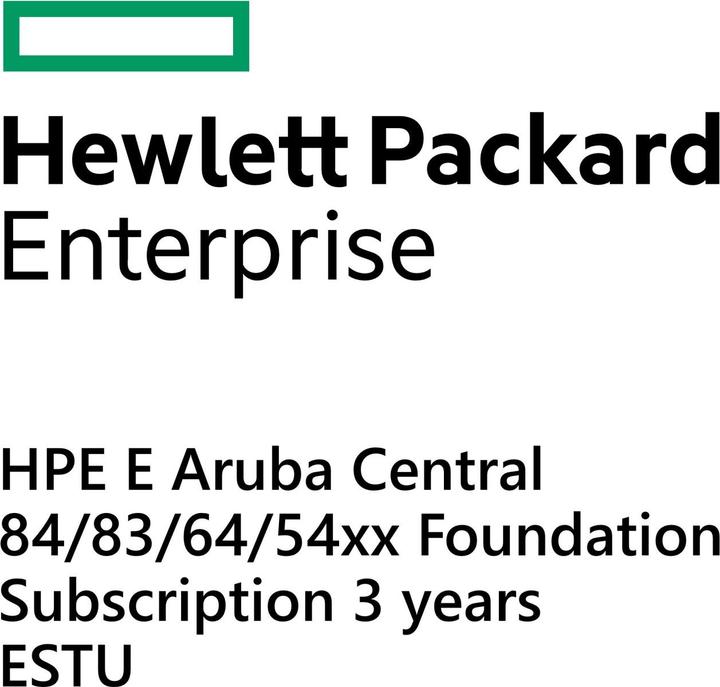 Actual product image HPE E Aruba Central 84/83/64/54xx, Foundation Subscription, 3 years, E-STU (1 Devices, 36 months)