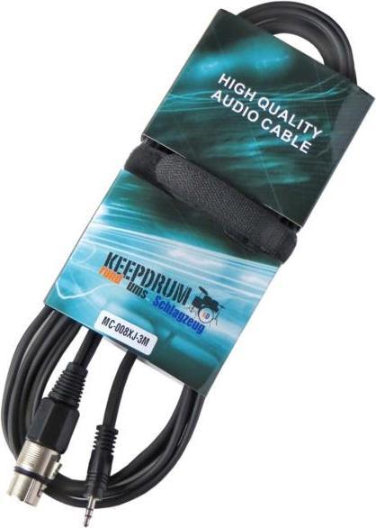 Produktbild keepdrum MC-008XJ 3m XLR Female - 3,5mm Miniklinke (3 m)
