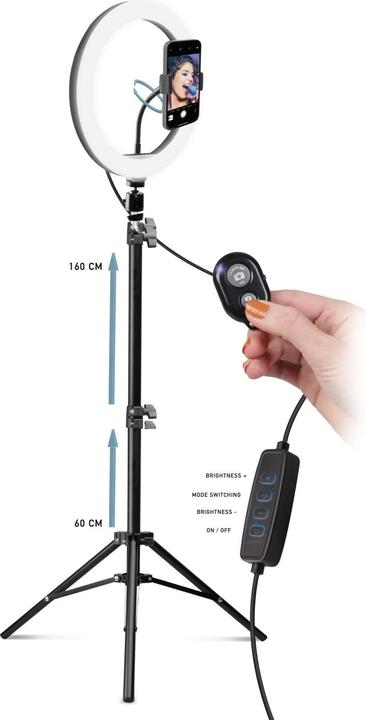 Produktbild SBS Selfie Ring Light mit Stativ (Ringleuchte)